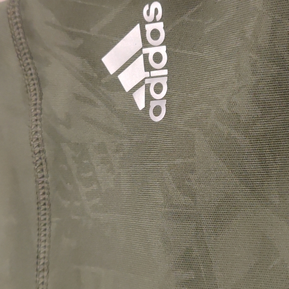 ADIDAS Olive Green Climalite Capri - Picture 3 of 7